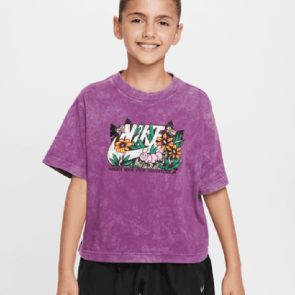 Nike Kids Purple Adventure Graphic Tee